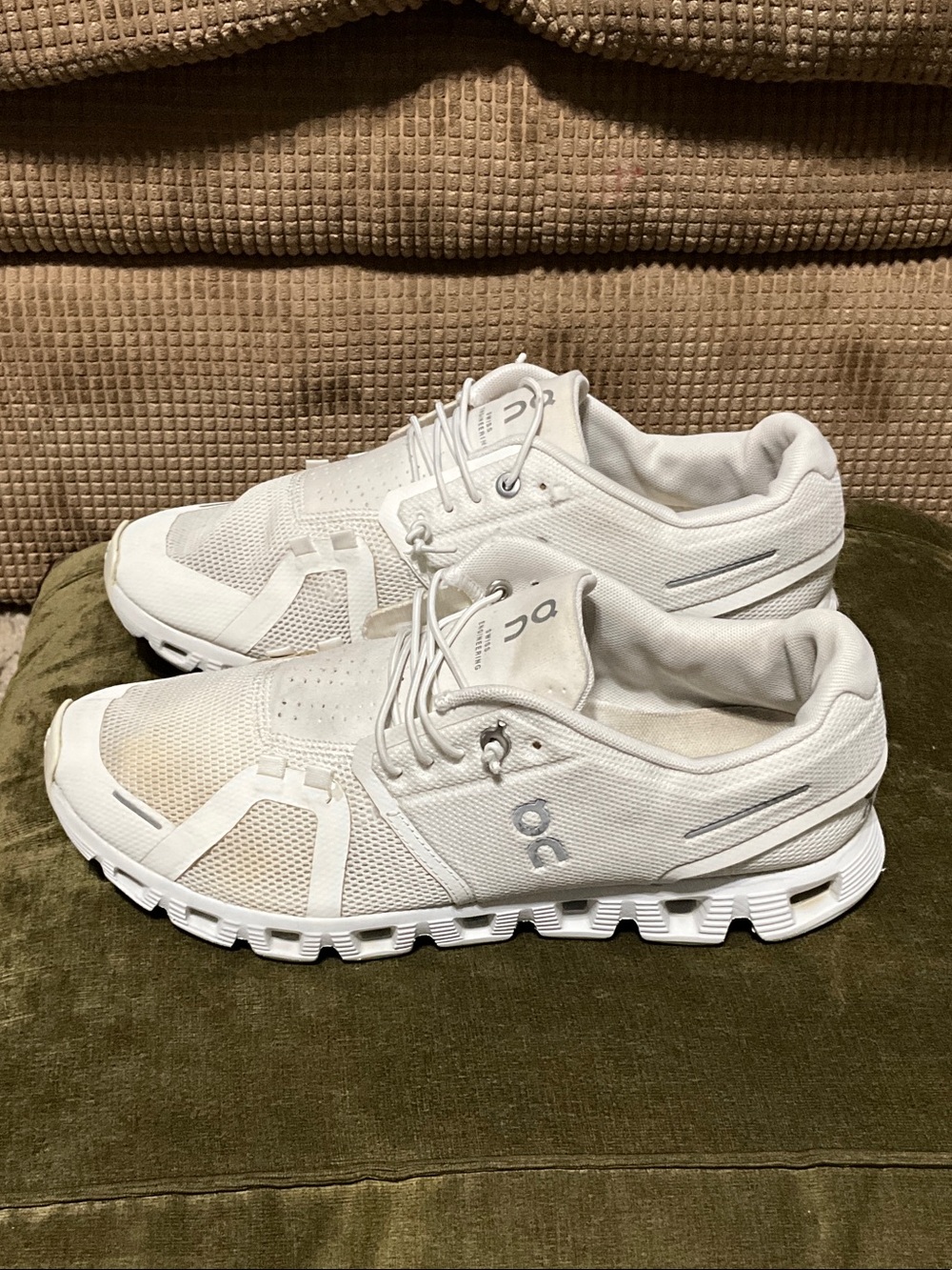 On Running Kids Cloud White Sneakers with Subtle Gray Accents